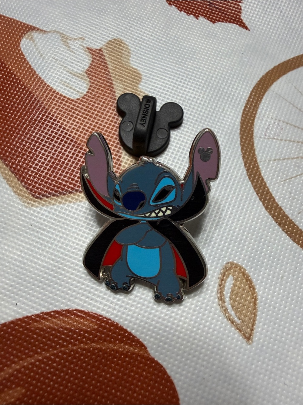 Disney Stitch Vampire Enamel Pin β Blue, Black, Red, Pink